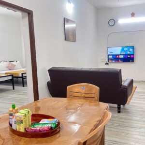 Living room at Vasantha’s Home Stay by Le Hotel Host in Thillainagar, Trichy – spacious, clean, and family-friendly space for guests